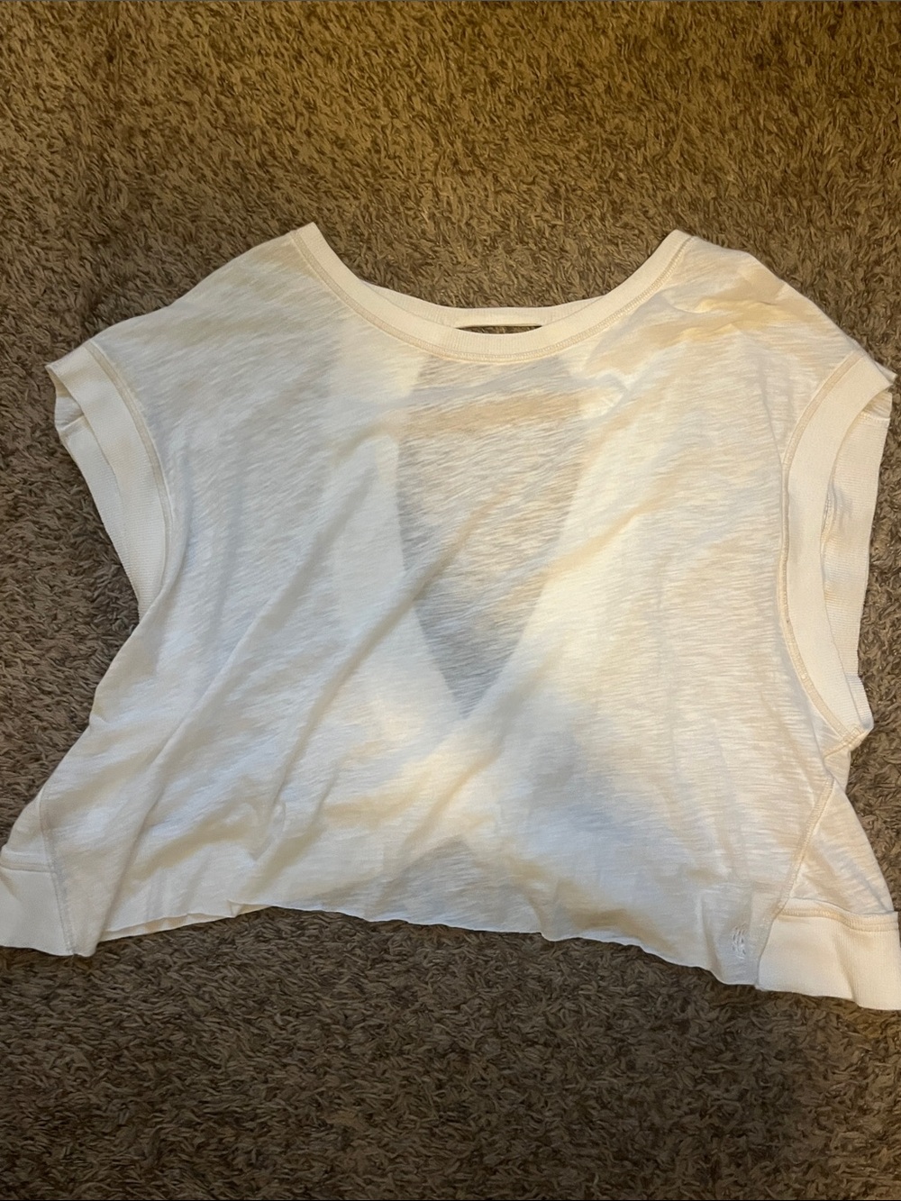 FP Movement by Free People Short Boxy White Tank Top